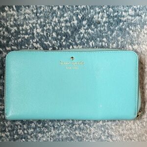 Light blue Kate Spade large continental wallet